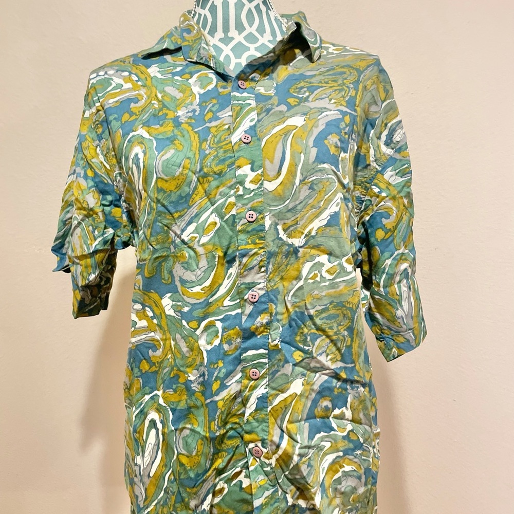 Scusa Green Vintage Button Up